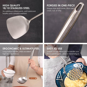 Standcn meat fork for secure meat handling and precise control