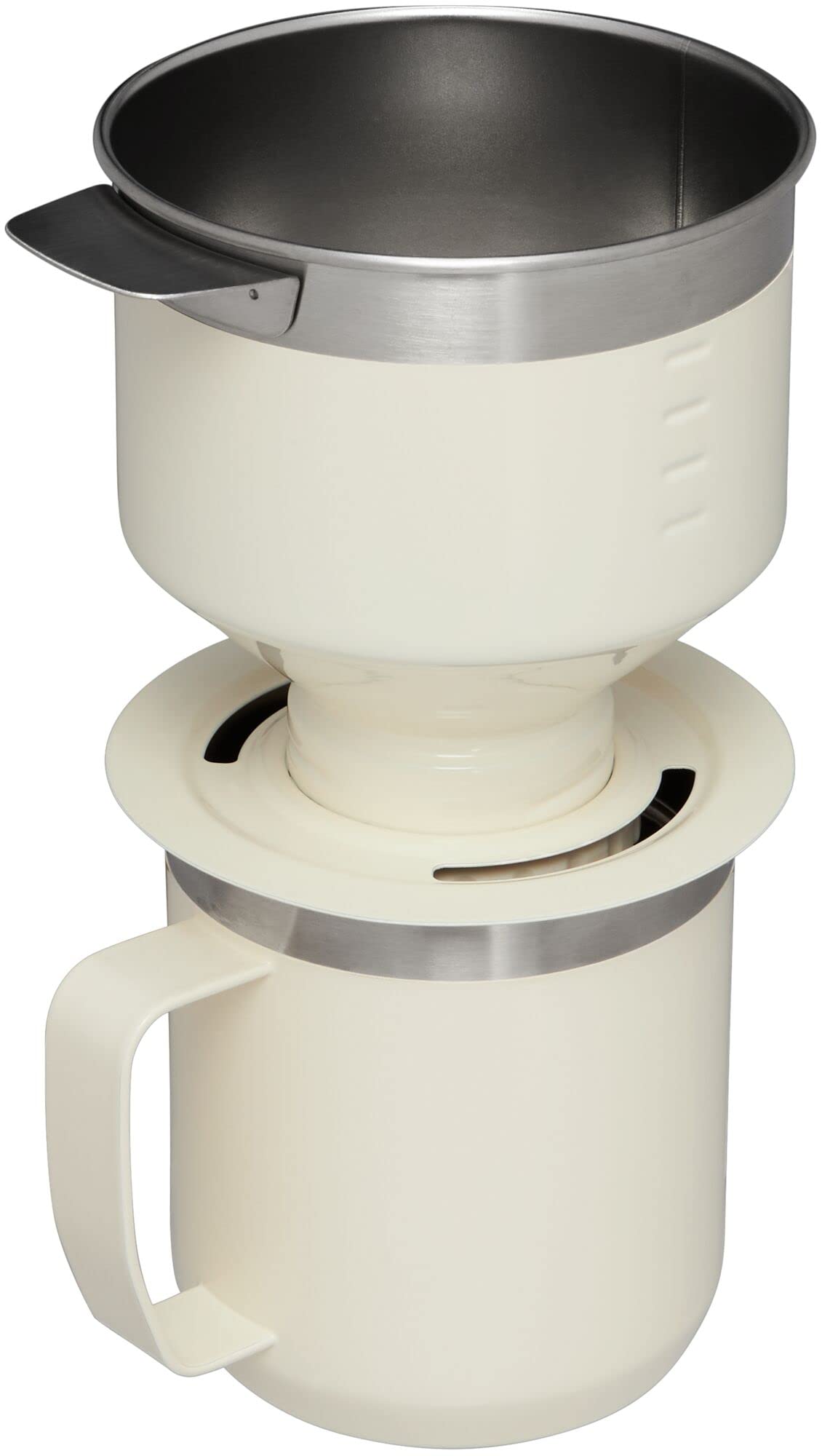 STANLEY 12oz camp mug in cream gloss keeps coffee warm during outdoor use