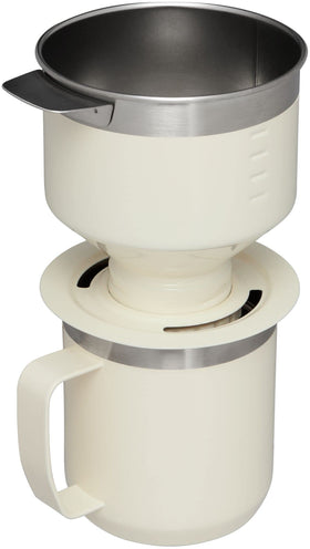 STANLEY 12oz camp mug in cream gloss keeps coffee warm during outdoor use