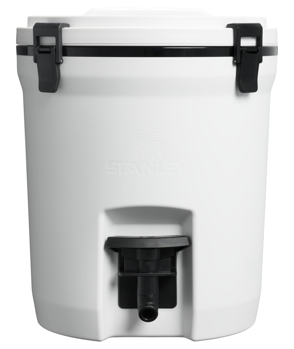 Stanley Adventure 2-gallon water jug full for all-day hydration on site.