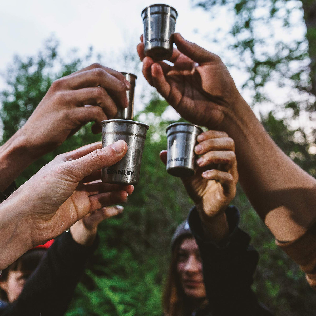 BPA-free STANLEY set, durable stainless steel for outdoor adventures.
