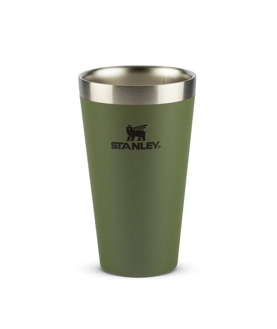 STANLEY Adventure beer pint glass 16oz, stackable and keeps drinks ice-cold during outdoor adventures.