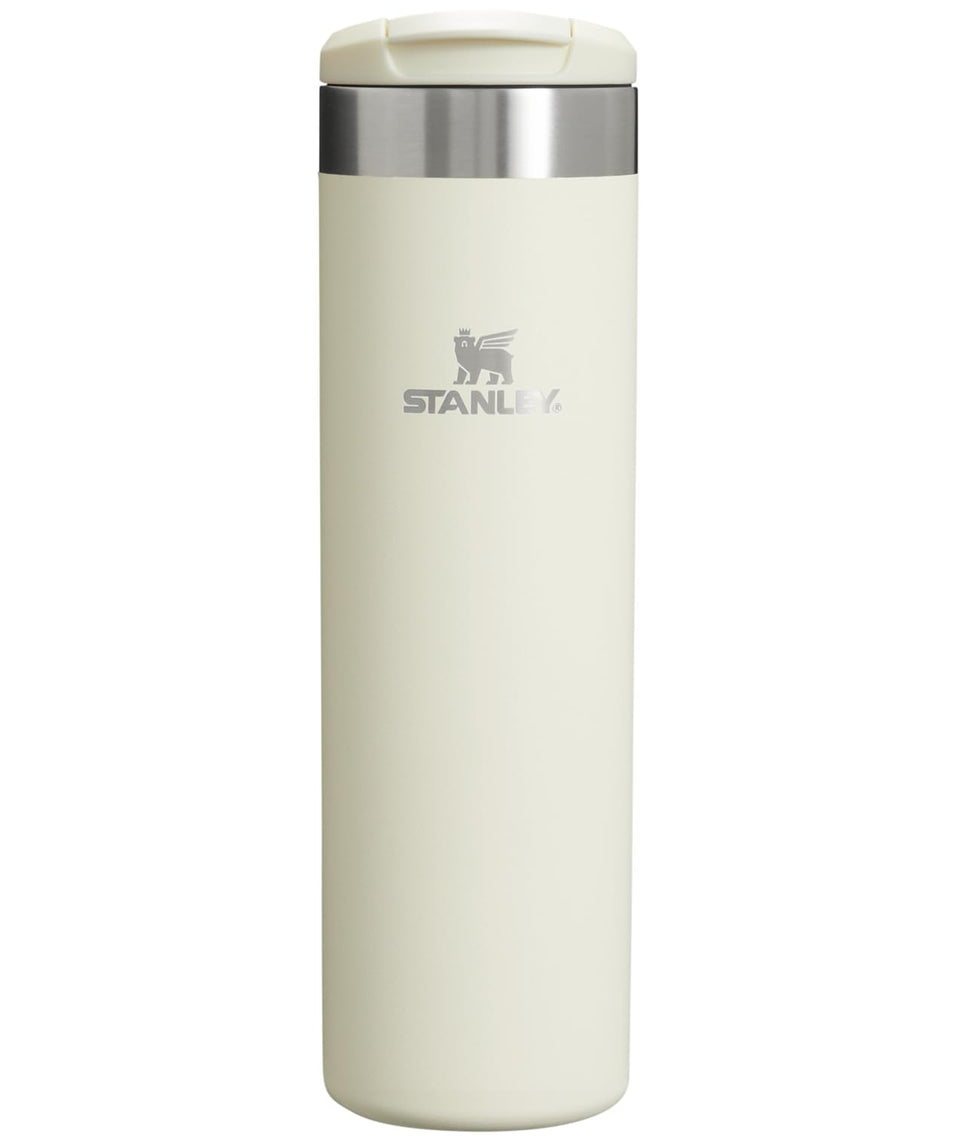 Stanley AeroLight Transit Bottle front view reveals a sleek, cream finish and featherweight design for daily commutes.