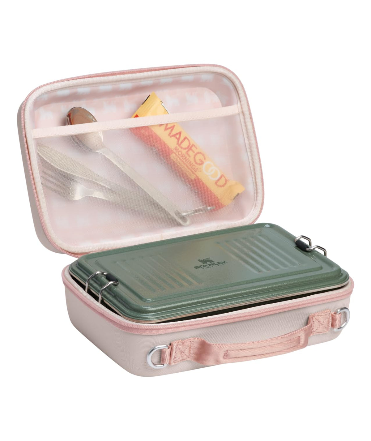STANLEY All Day Mini Lunch Box Rose Quartz closed lid showing compact, crush-resistant design.