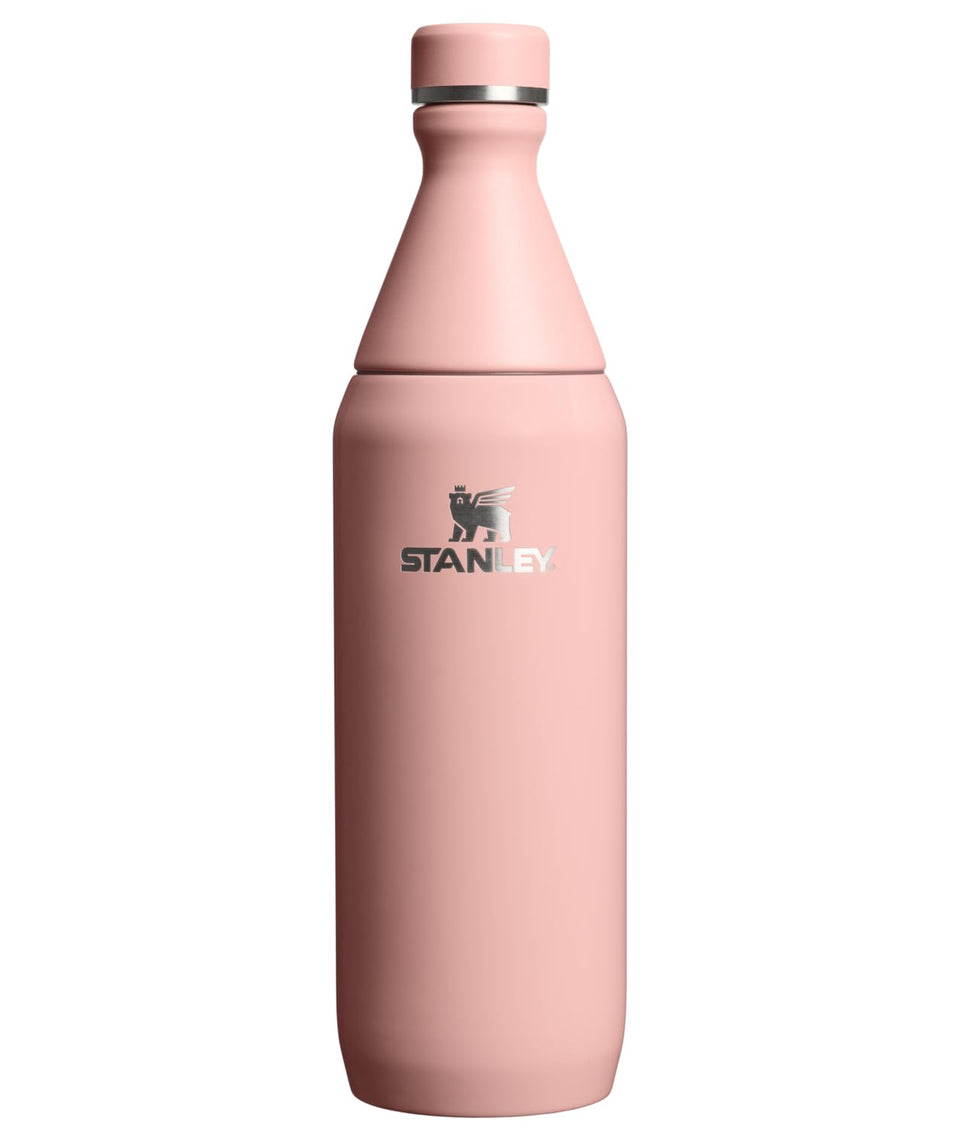 Stanley All Day Slim Bottle with twist-on lid offers leakproof hydration on the go.