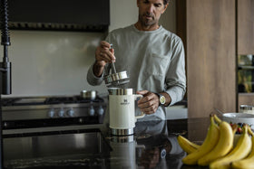 Stanley BPA-free stainless steel body designed for durability and everyday use.