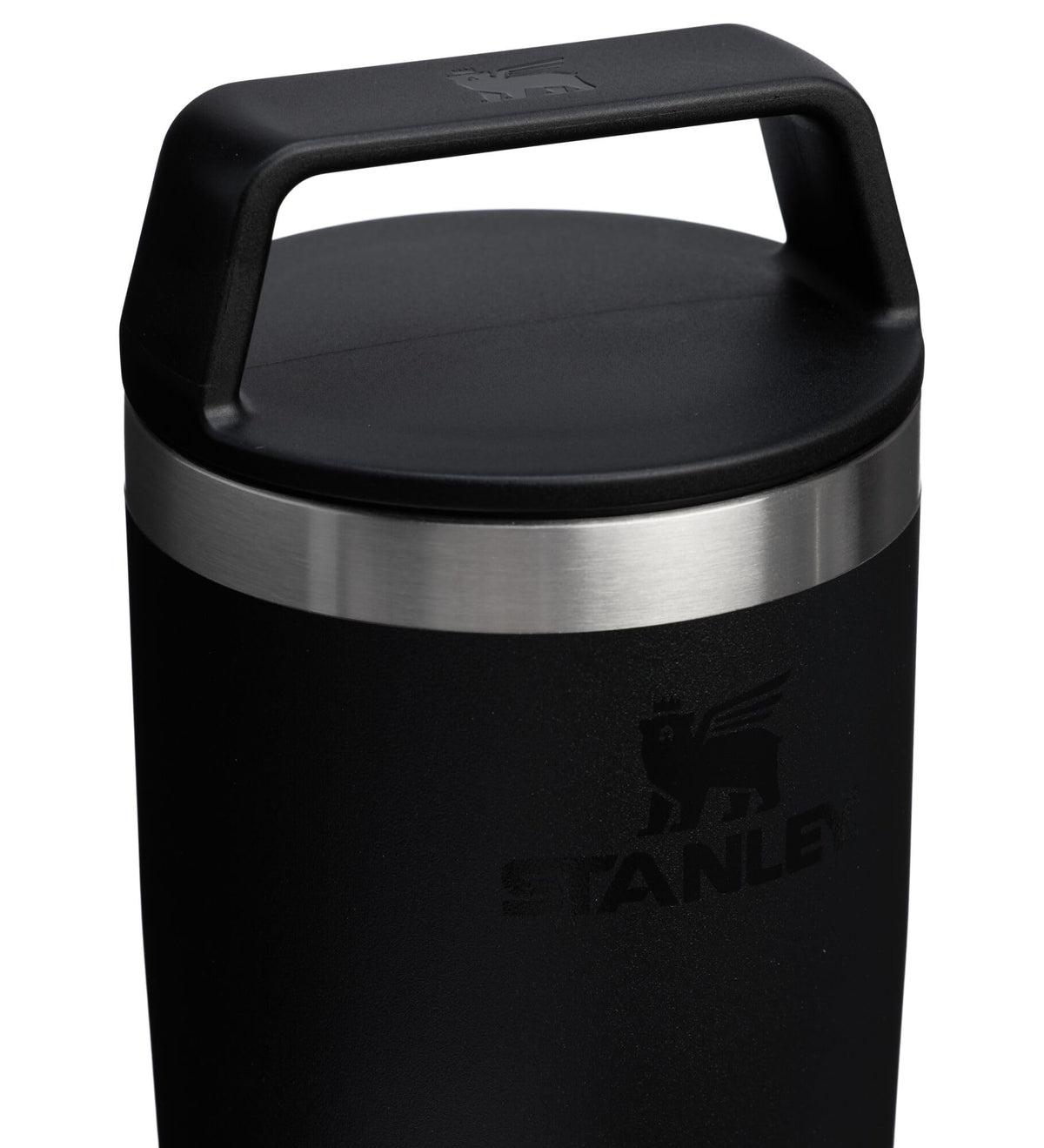 Stanley Café-To-Go mug shows leakproof design for mess-free travel.