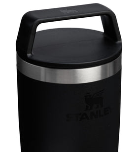 Stanley Café-To-Go mug shows leakproof design for mess-free travel.