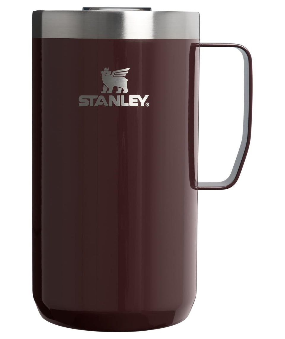 STANLEY Camp Mug 24oz with Drink-Thru Lid for splash-free sipping on the go