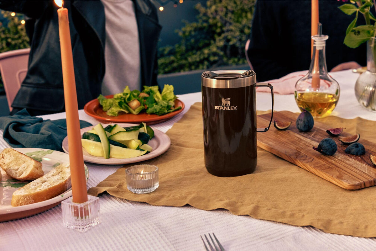 STANLEY Camp Mug displays thermal performance for hot and cold beverages during travel