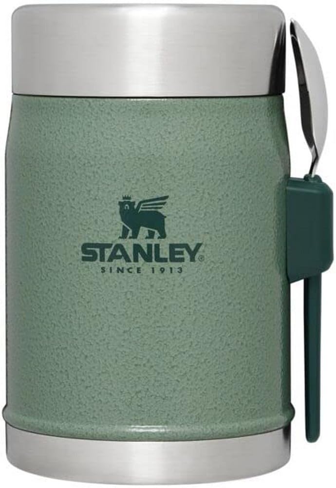 STANLEY Classic Food Jar with Spork 14 oz keeps meals hot or cold on the go.