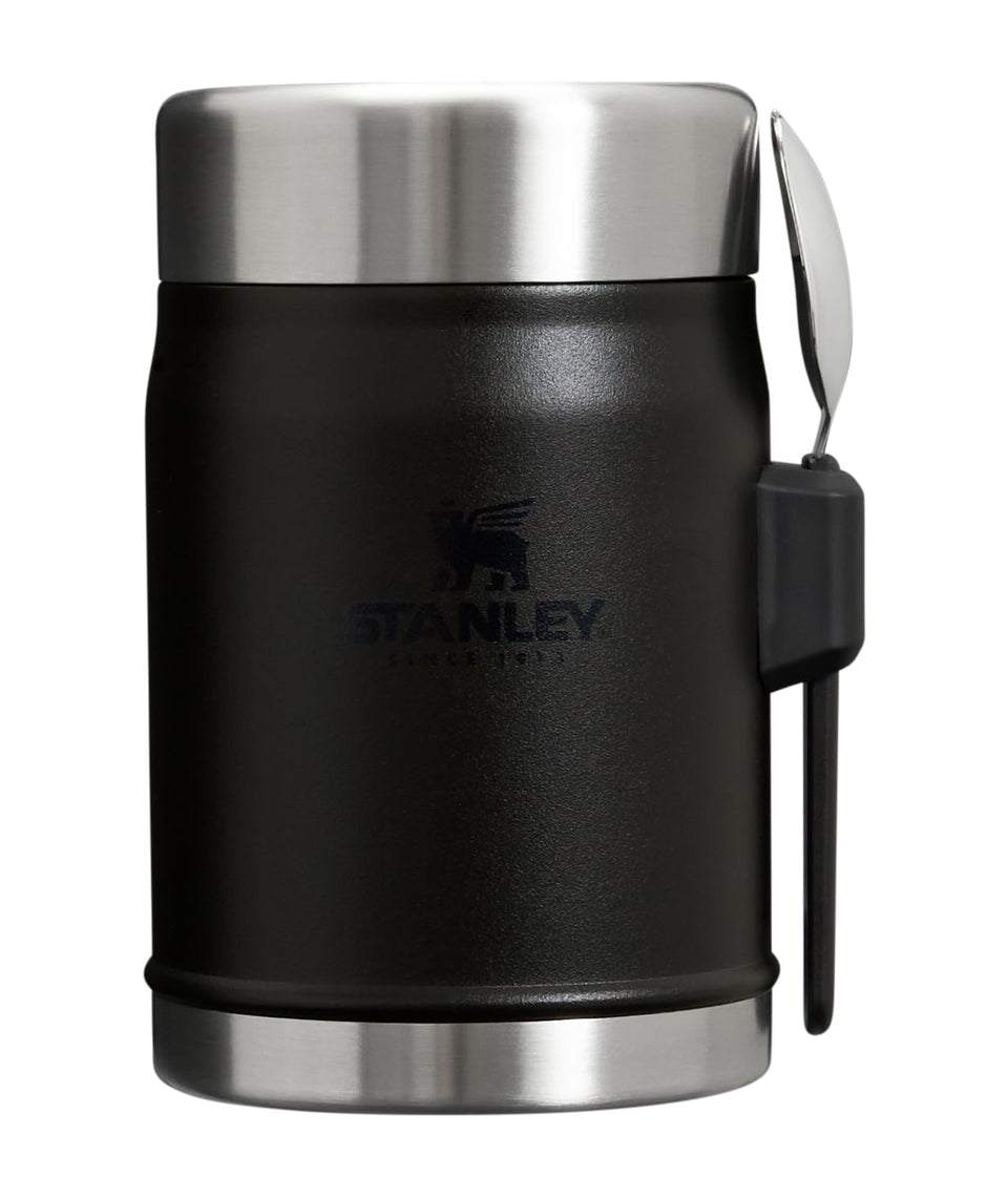 STANLEY Classic Food Jar with spork lid close-up showing reliable seal for travel