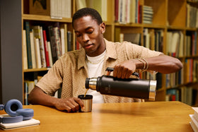 Stanley Classic leakproof-cup-lid ensures spill-free travels and backpack-friendly design