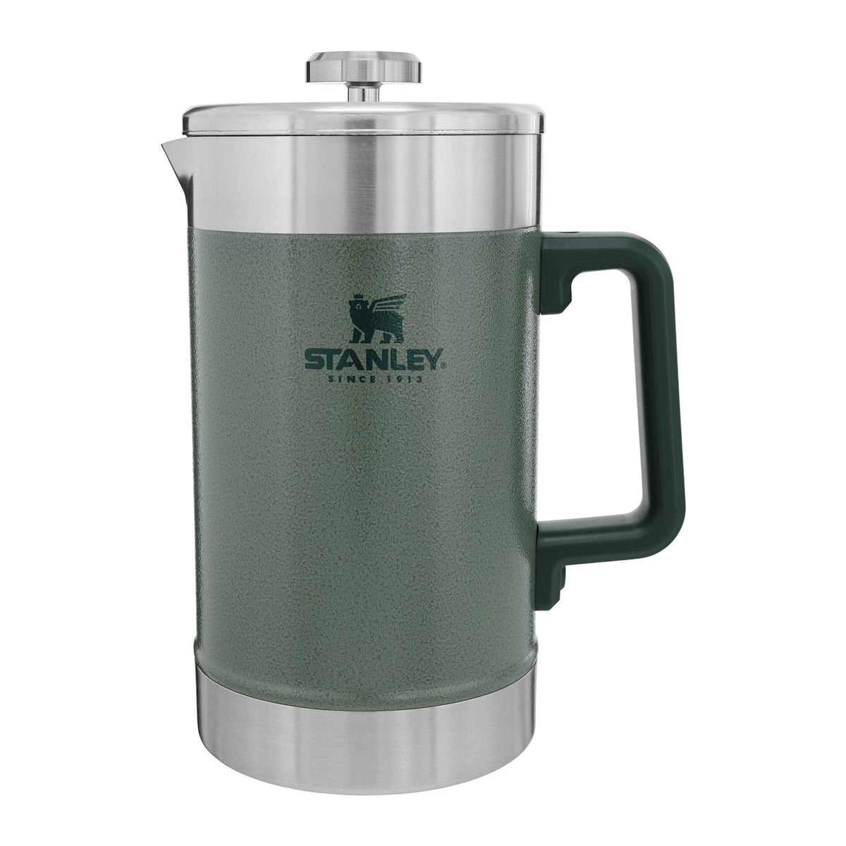 STANLEY Classic Stay-Hot French Press with 48 oz capacity, ideal for gatherings.