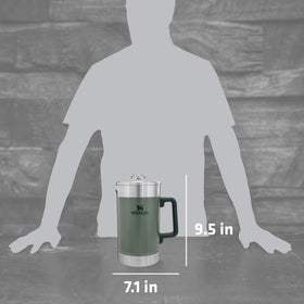 STANLEY double-wall stainless insulation keeps coffee hot longer.