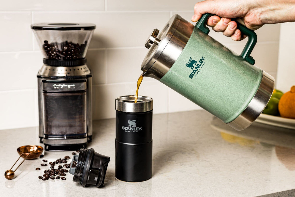 STANLEY Stay-Hot preserves heat up to four hours for relaxed mornings.