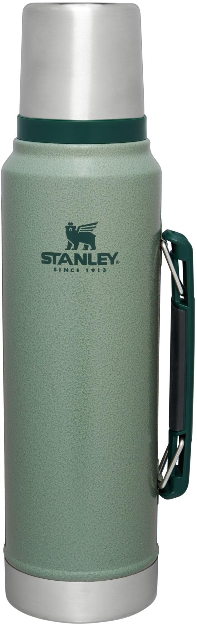Stanley Classic vacuum bottle keeping hot coffee warm for hours.