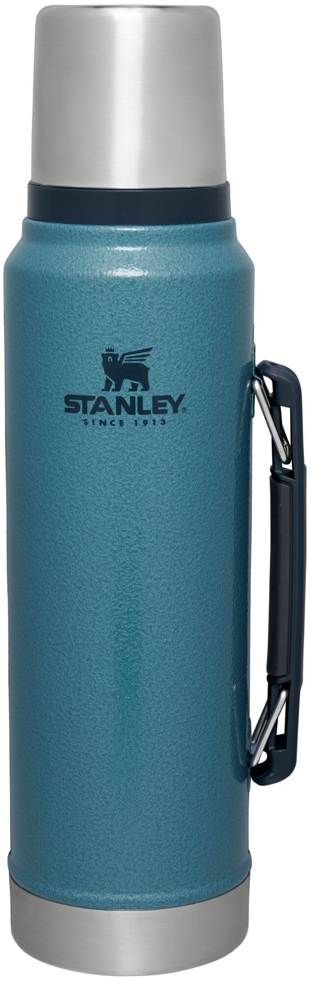 Stanley Classic vacuum bottle with wide mouth for easy filling and pouring.