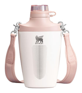 Stanley Cross Bottle 23oz with jacquard strap for hands-free hydration on the go.