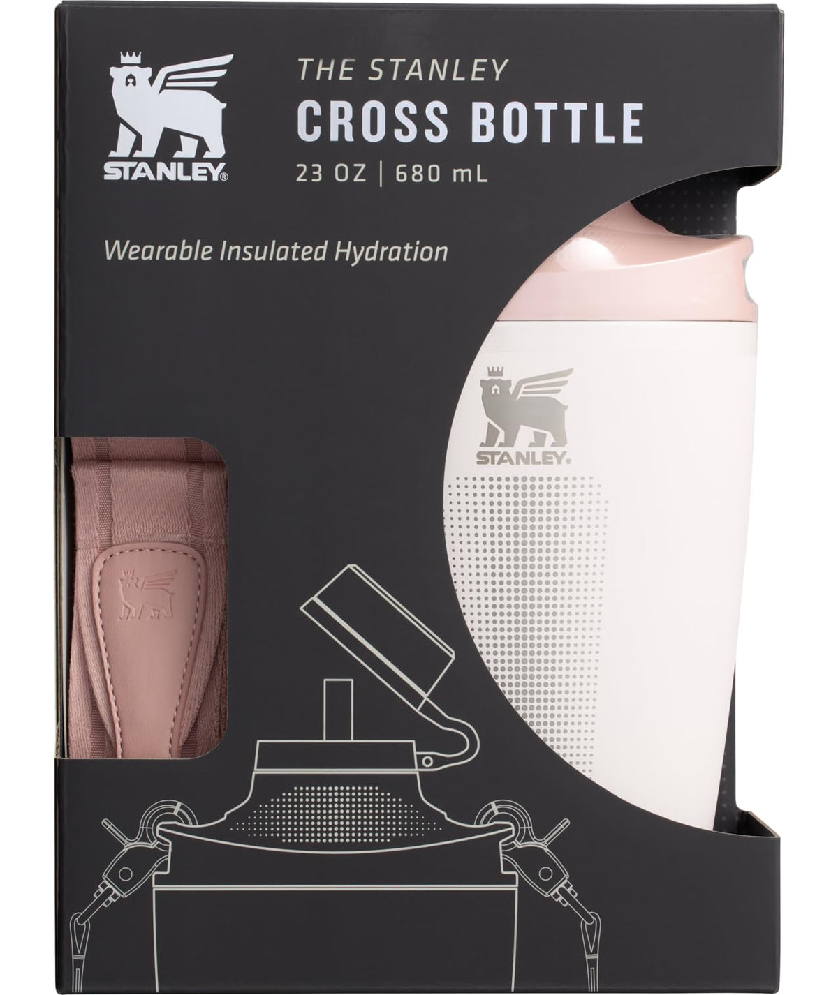 Stanley Cross Bottle leakproof Tritan lid secured during activity.