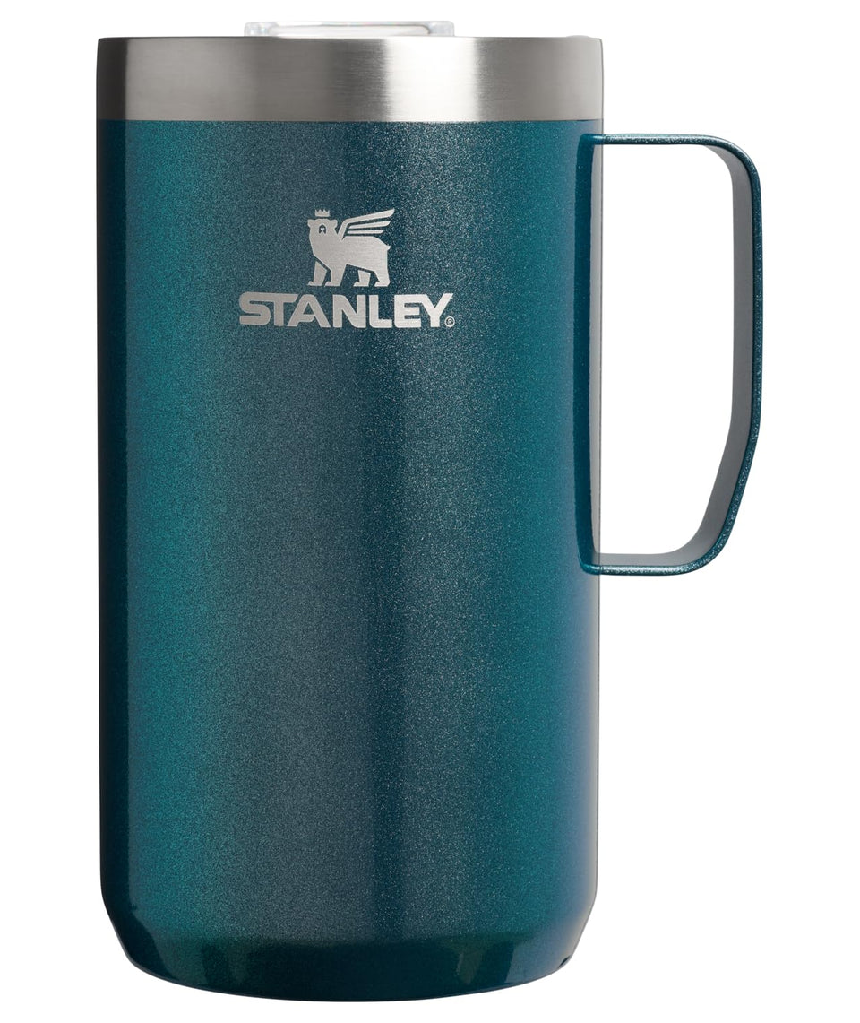 STANLEY Everyday Camp Mug 24oz hero shot emphasizes its rugged daily-use design.
