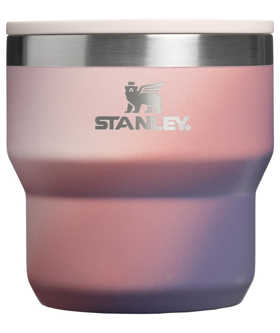 STANLEY Everyday Camp Cup 10 oz Dawn Spiral with leak-free sip for on-the-go mornings.