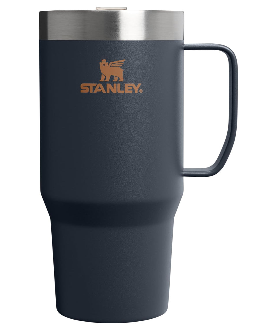 Stanley Everyday Suburban Mug front view with 24 oz capacity and drink-through lid for spill-free commuting
