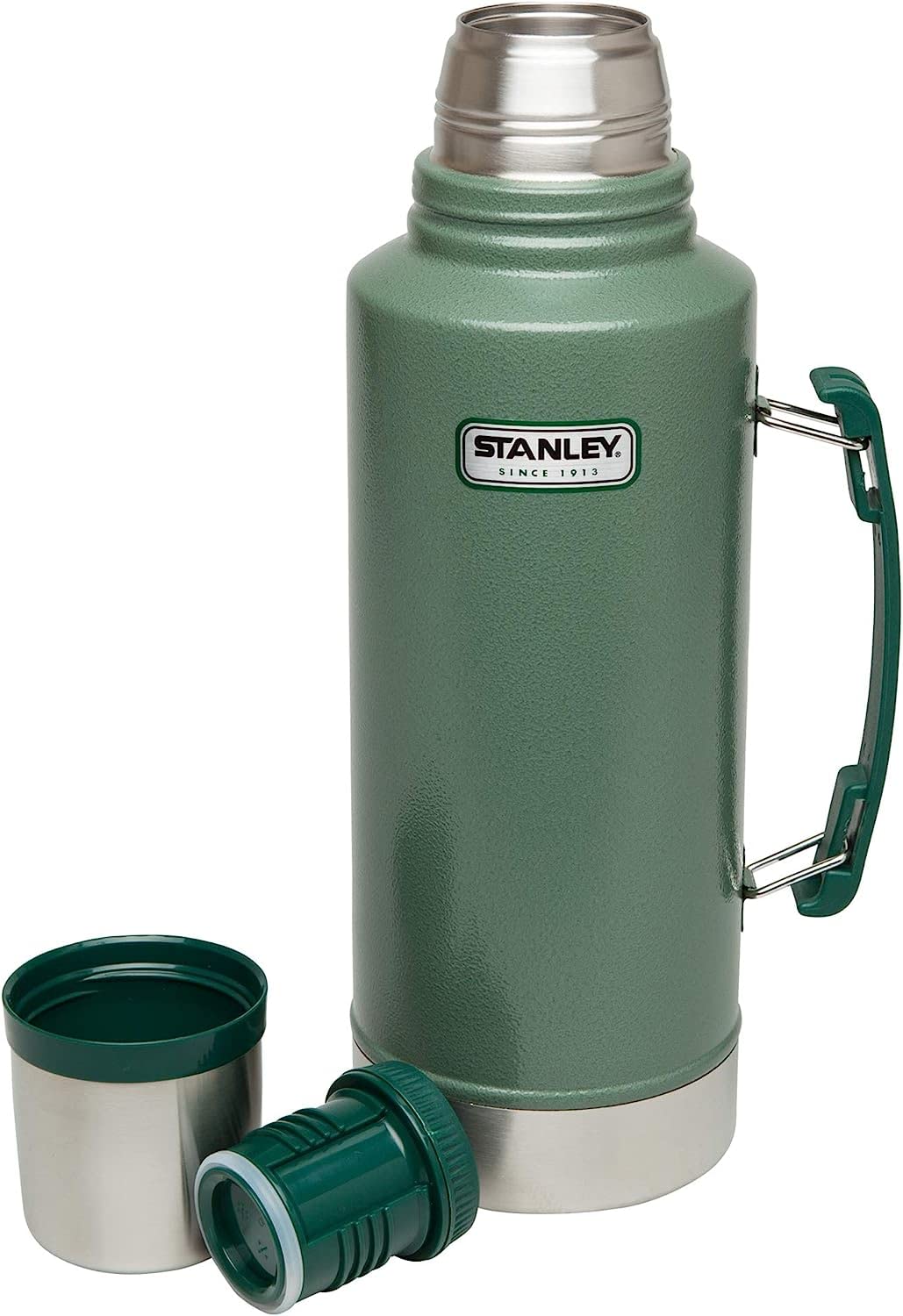 STANLEY Heritage Classic wide-mouth lid and cup for easy pouring.