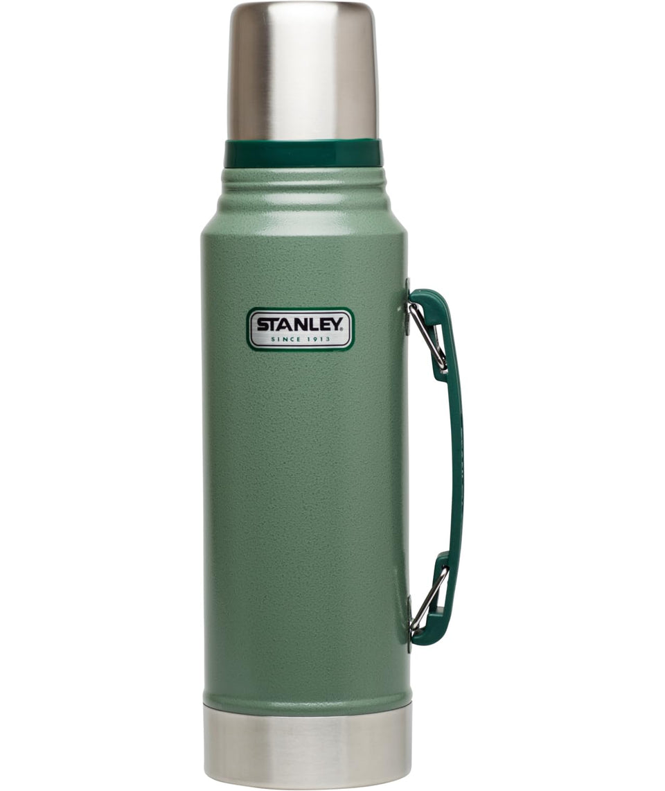 STANLEY Heritage Classic Vacuum Bottle with handle for on-the-go hot or cold drinks
