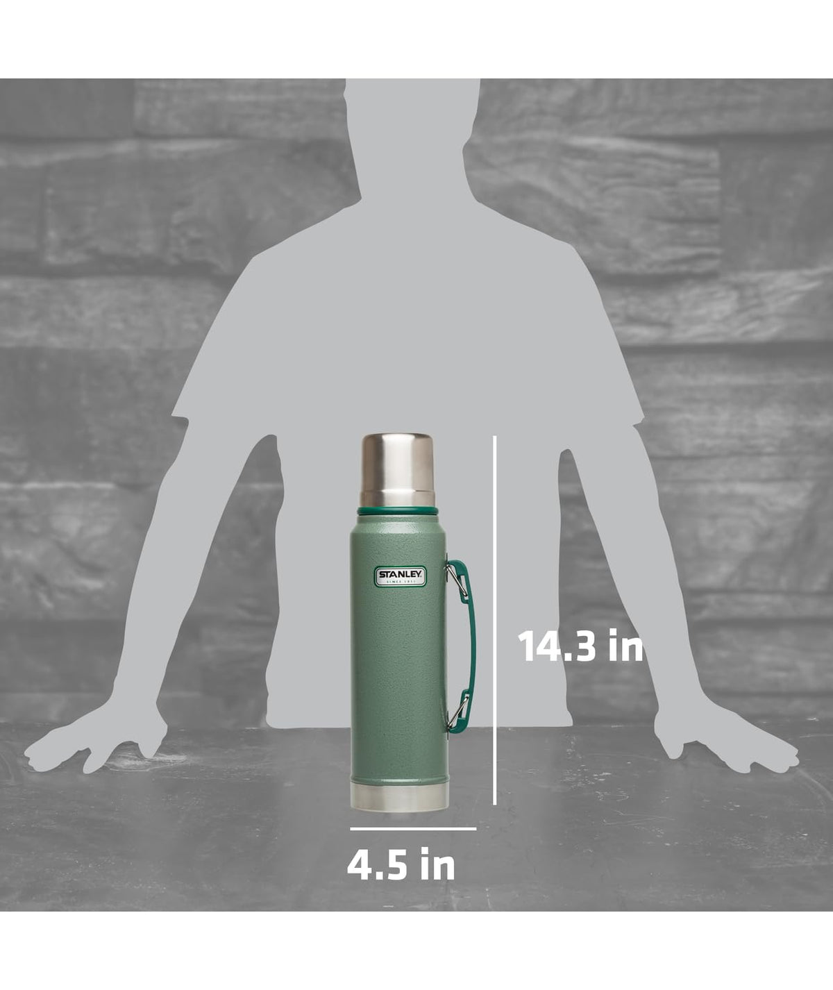 STANLEY Heritage Classic Vacuum Bottle leakproof cup lid prevents spills during travel
