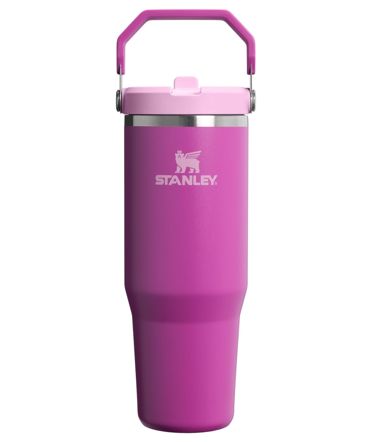 Stanley IceFlow 2.0 30oz flip straw tumbler in Dark Blossom, ideal for on-the-go hydration.