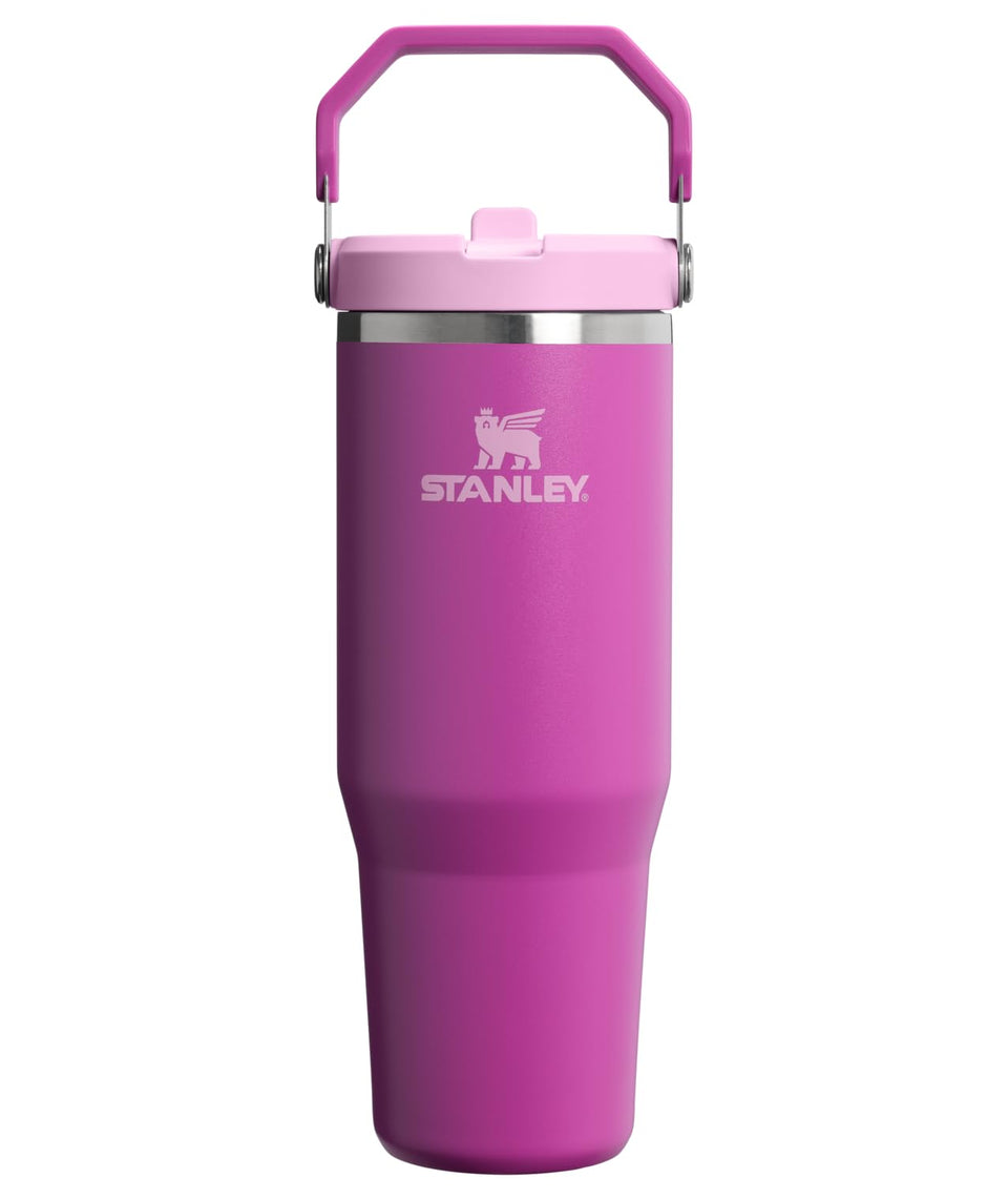 Stanley IceFlow 2.0 30oz flip straw tumbler in Dark Blossom, ideal for on-the-go hydration.