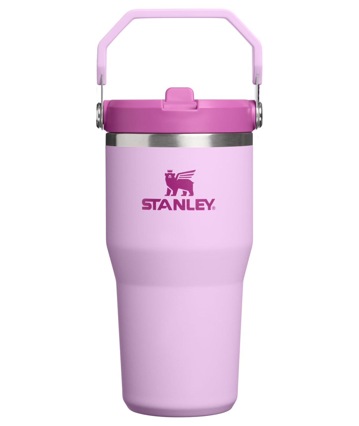 Stanley IceFlow 20oz flip-straw tumbler with leakproof lid for on-the-go hydration.