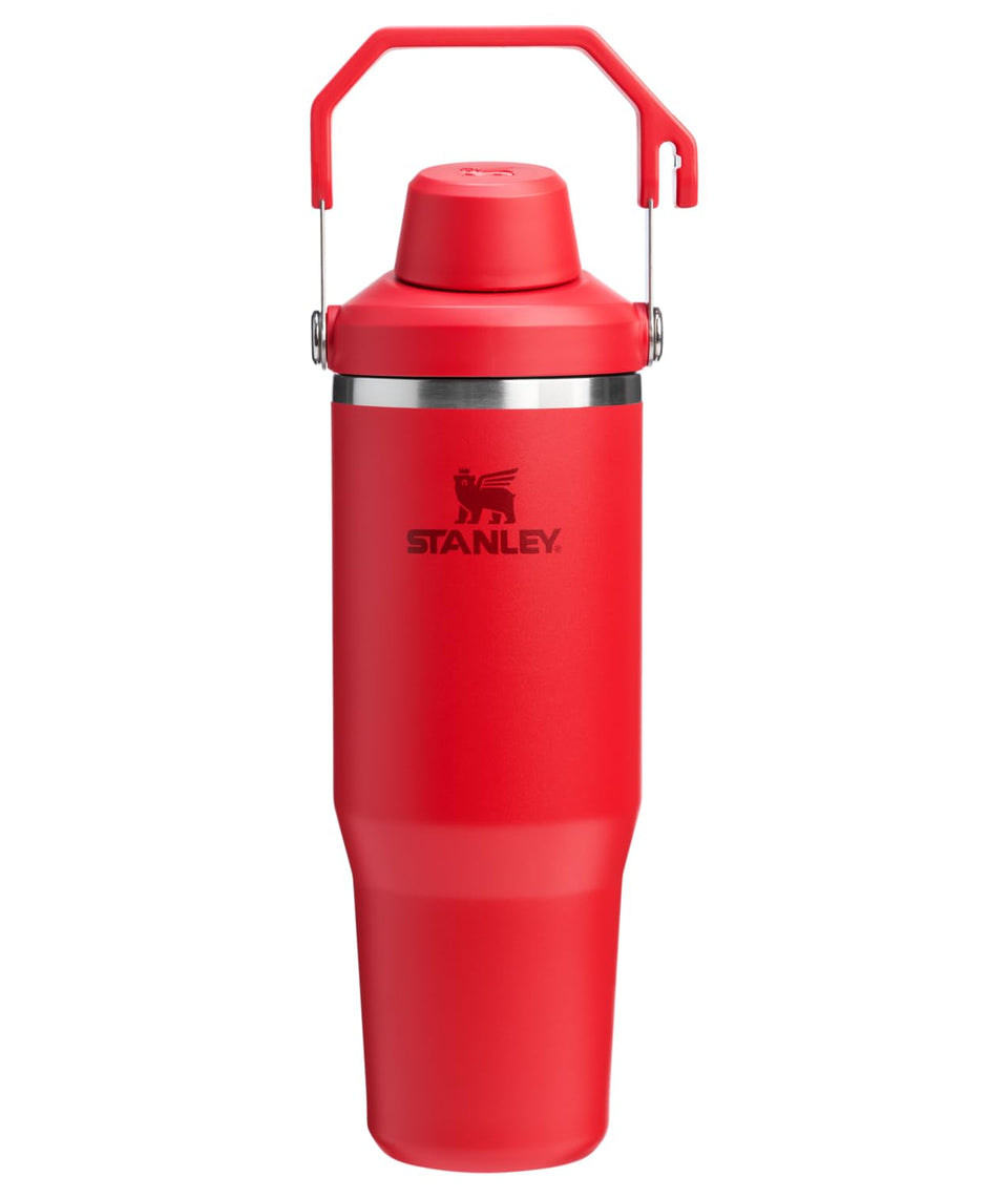 Stanley IceFlow 30 oz tumbler with fast flow lid in chili red for on the go hydration.