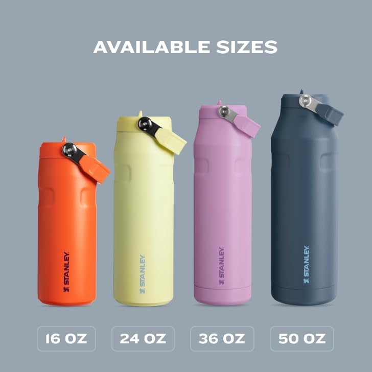 Stanley IceFlow bottle in use during daily commute and activities.