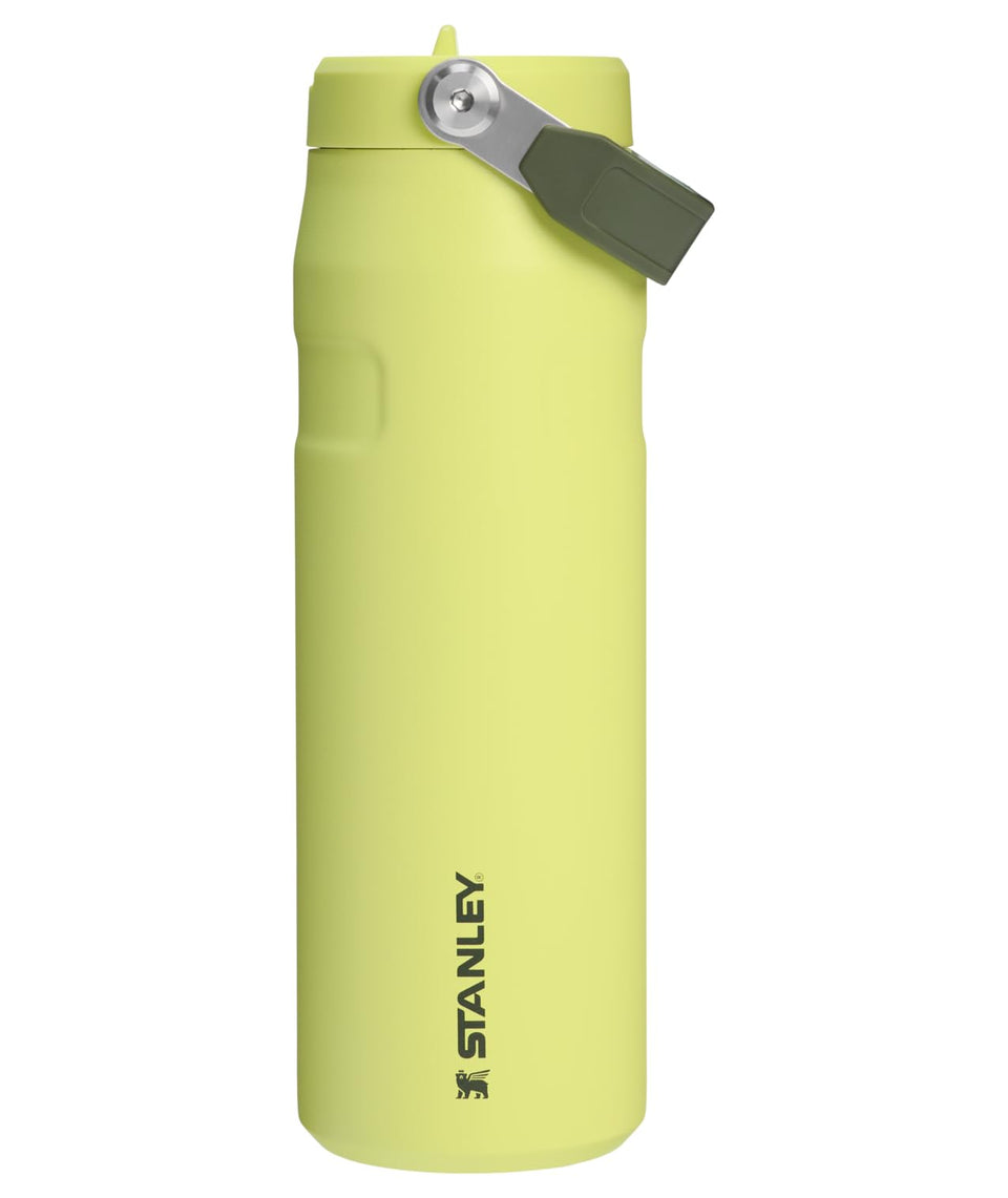 Stanley IceFlow Flip Straw 2.0 bottle with 24 oz capacity for travel hydration.