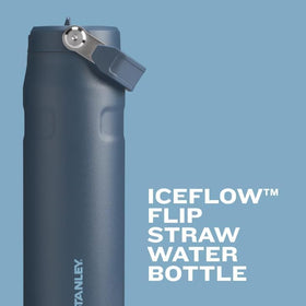 Stanley IceFlow bottle featuring leak-resistant lid and replaceable seal.
