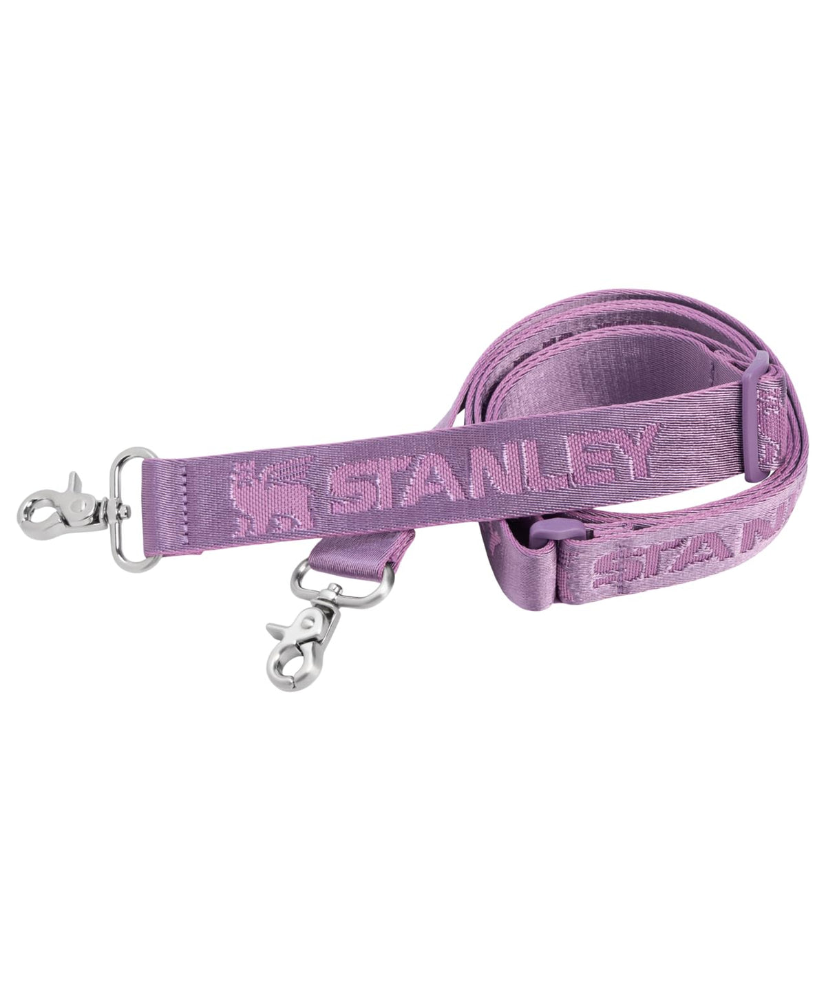 STANLEY Lilac insulated lunch bag with adjustable strap for easy carrying.