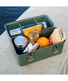 STANLEY lunch box top-handle for easy carrying to work or site.