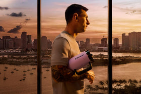 STANLEY Messi GOAT Pink color detail highlighting limited edition design.