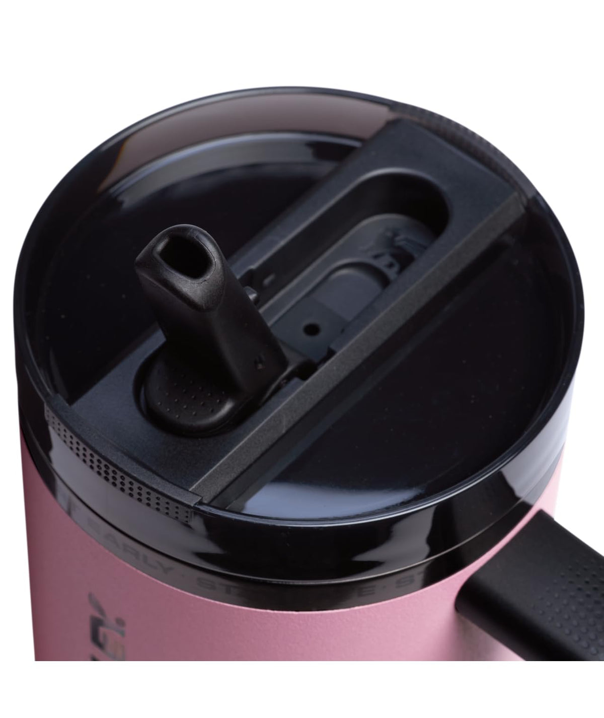 STANLEY Messi Quencher ProTour lid close-up showing leakproof flip straw.