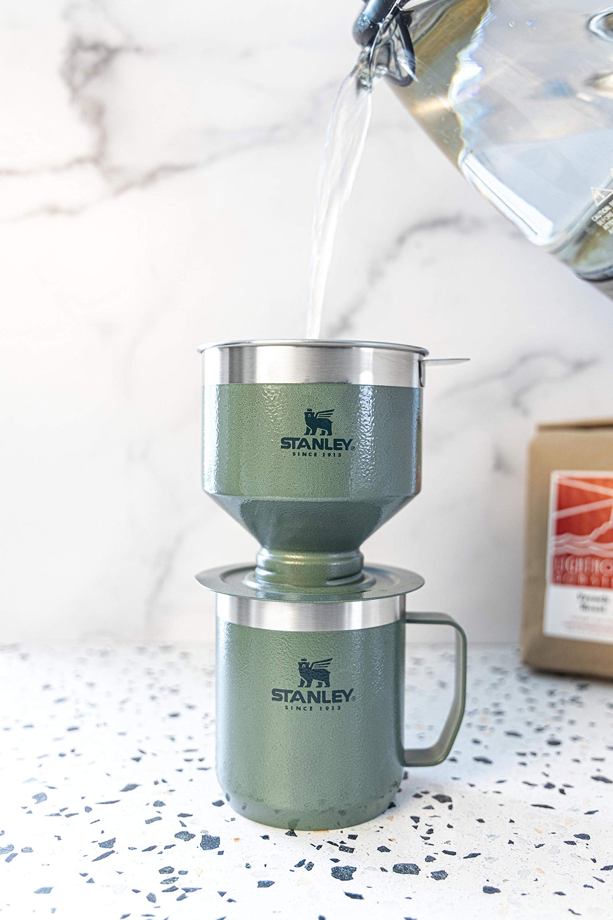 STANLEY Perfect Brew Pour Over metal filter is reusable and easy to rinse.