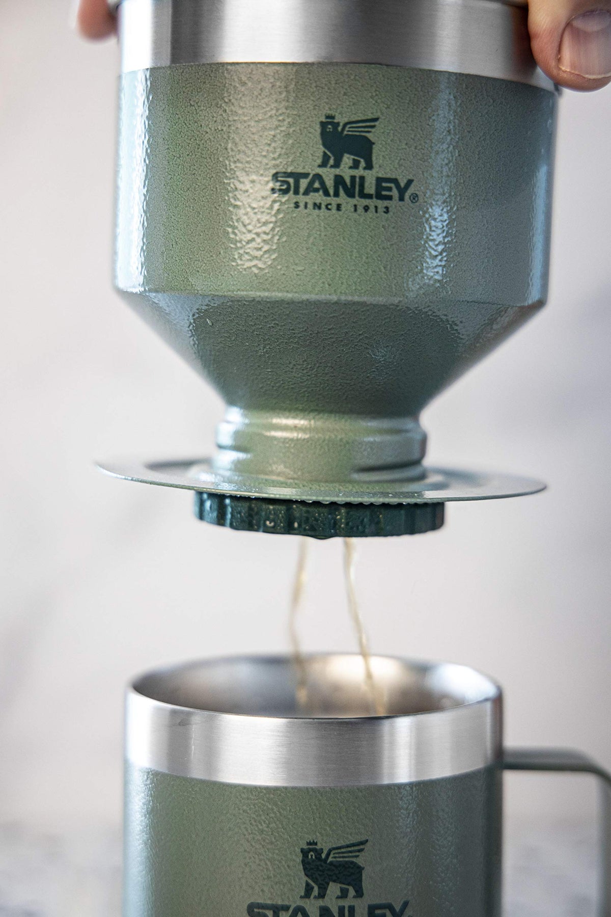 STANLEY Perfect Brew Pour Over close-up highlighting rich, ready-to-drink coffee vibes.