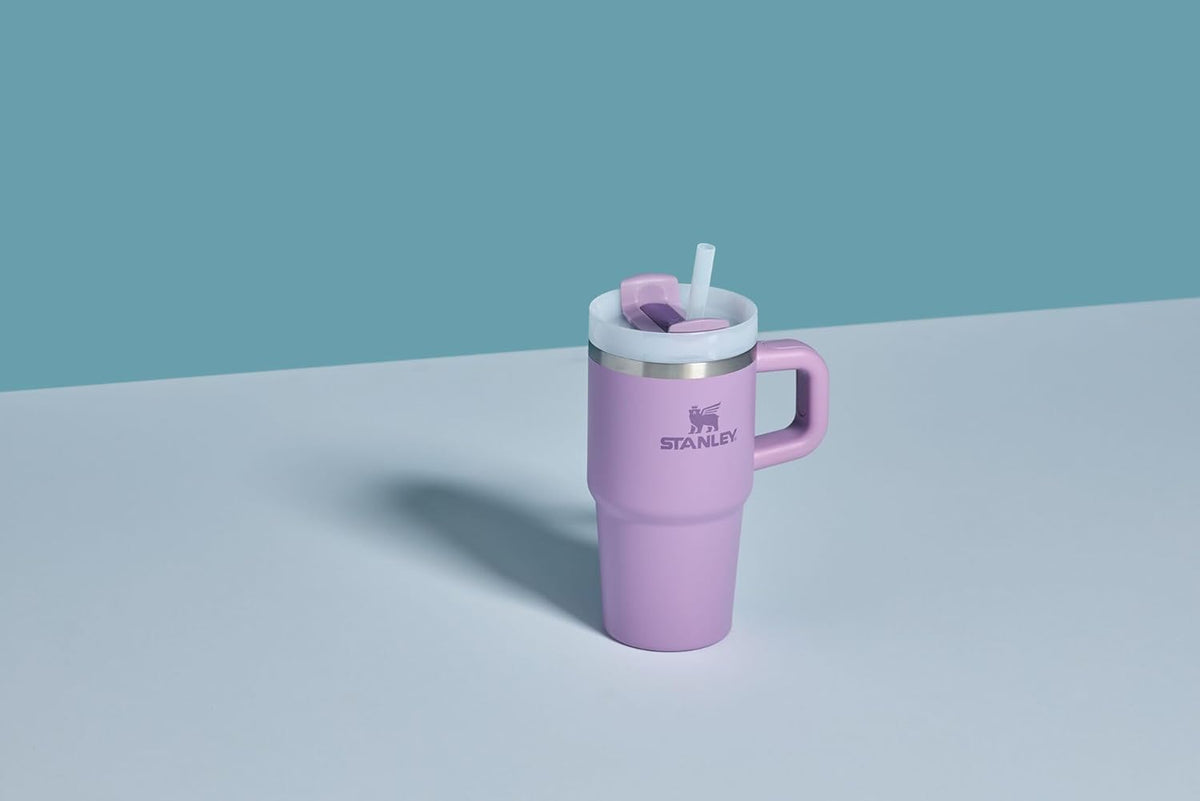 STANLEY Quencher H2.0 lilac dishwasher-safe design simplifies cleanup after workouts.
