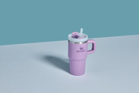 STANLEY Quencher H2.0 lilac dishwasher-safe design simplifies cleanup after workouts.