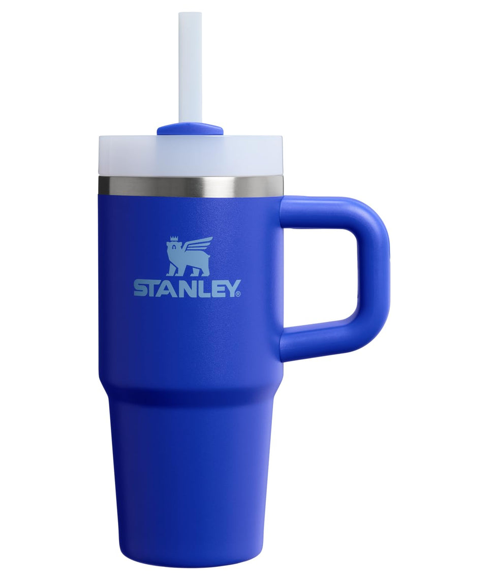 STANLEY Quencher H2.0 14 oz with handle and straw keeps drinks cold for hours.