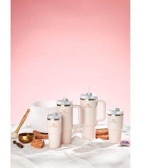 Stanley Quencher H2.0 made from 90% recycled stainless steel and BPA-free for daily durability.