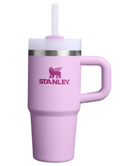 STANLEY Quencher H2.0 with handle in Soft Orchid for easy portability.