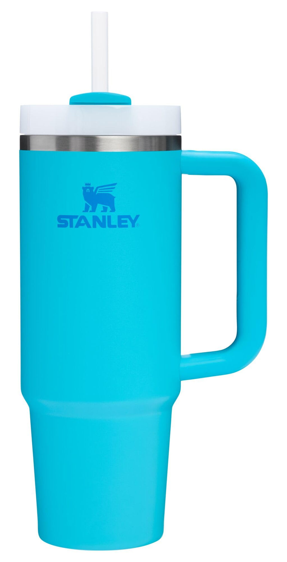Stanley Quencher H2.0 tumbler with handle and straw for easy on-the-go hydration.