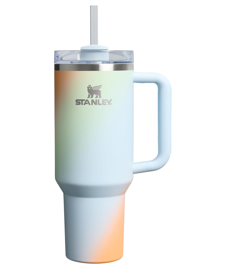 Stanley Quencher H2.0 40oz Sunrise Spiral with handle keeps beverages cold for travel
